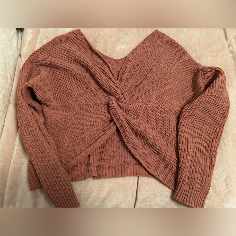 Pink twisted sweater
